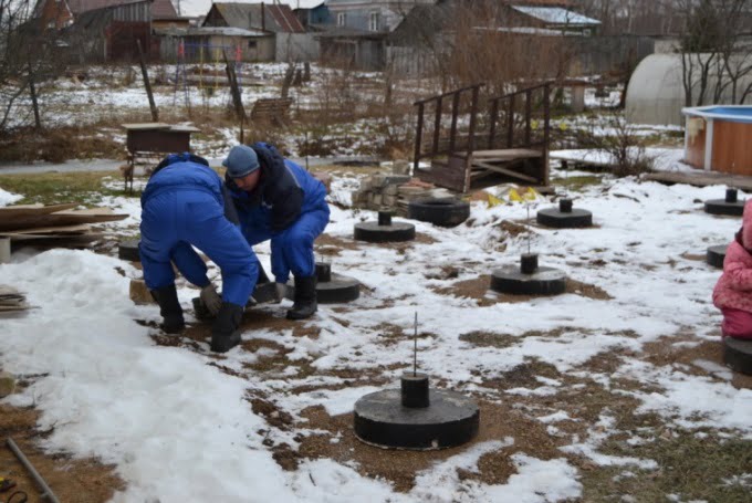 установка фундамента Ефимовские бани