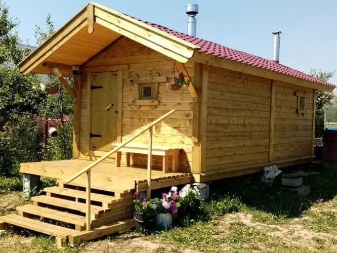 Каркасная баня «Калина Красная» — установка. Фото 11