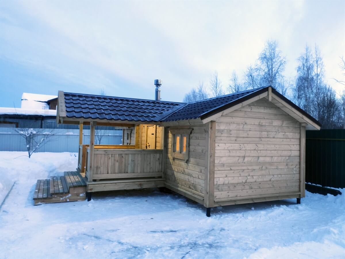 Каркасная баня «Русская Сказка» — внешний вид. Фото 10