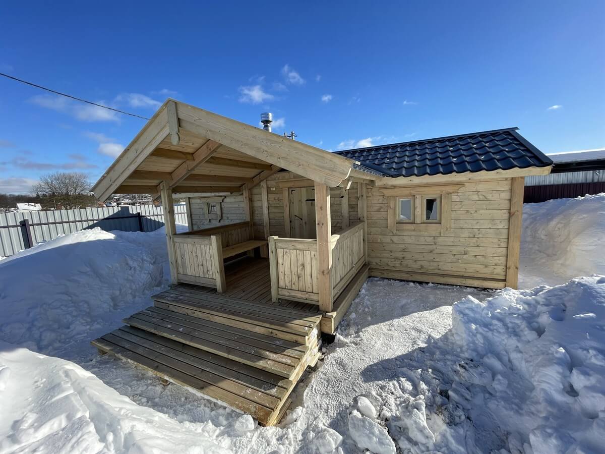 Каркасная баня «Русская Сказка» — внешний вид. Фото 14